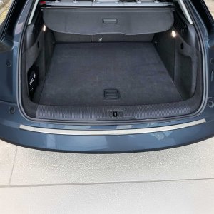 Audi Q3 Rear Bumper Sill Cover - Omac - S.Steel - Gloss Silver - '13-'18